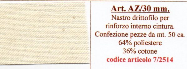 14/2514 Nastro interno cintura art. AZ/30 mm - reinforcement tape for the inside of the trouser belt