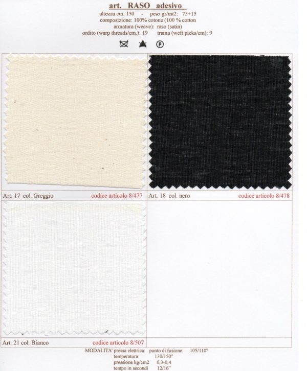 08/0477 Tela adesiva/150 art. 17 col. greggio - immagine 2