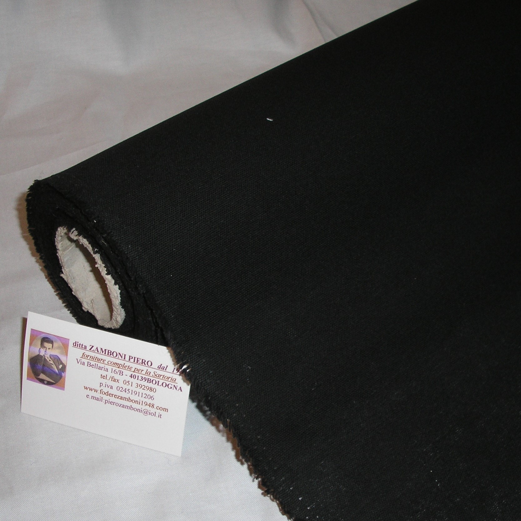 07/0104 Canapina/75 art. SUPER col.Nero - canvas for reinforcement trouser belt