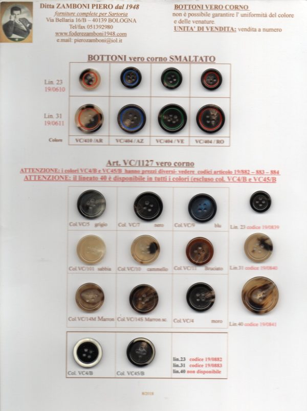 horn buffalo buttons