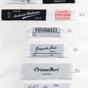 etichette tessute personalizzate