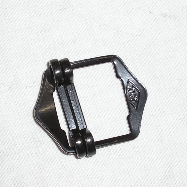 12/0177/N .  Fibbia per gilet art. JX 19 double colore nero - BUCKLE FOR TROUSERS - immagine 5