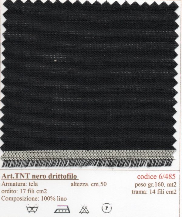 06/0485 Tela colli/50 art. " TNT "  nero  sottocollo collar canvas - immagine 2