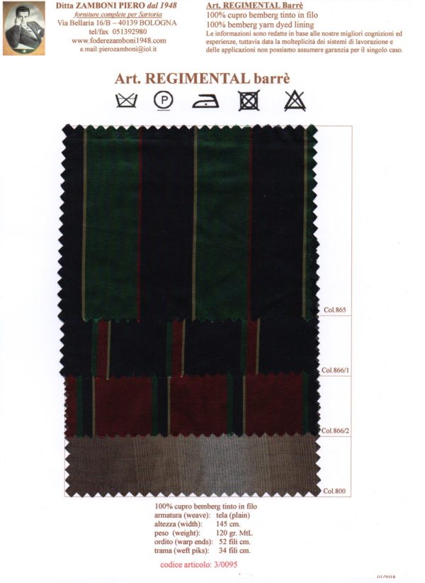 Regimental lining folder