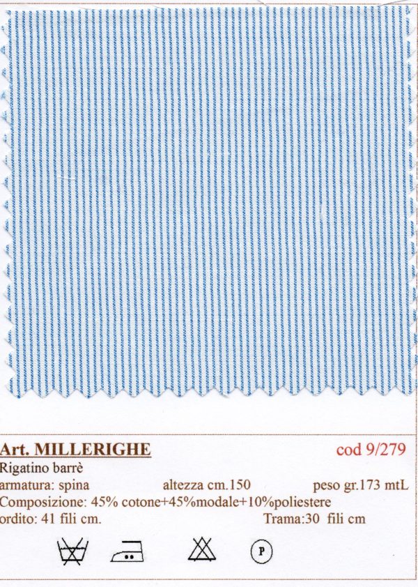09/0279 Rigatino/150cm. art. MILLERIGHE barre' - immagine 2