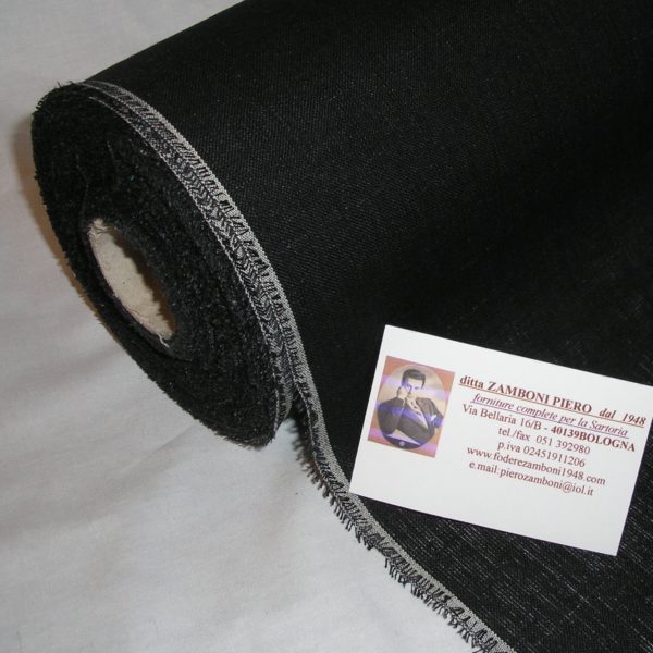06/0485 Tela colli/50 art. " TNT "  nero  sottocollo collar canvas