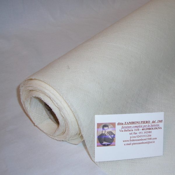 06/0374 Tela colli/90 art. "WHITE" sbieco-  linen collar canvas bias