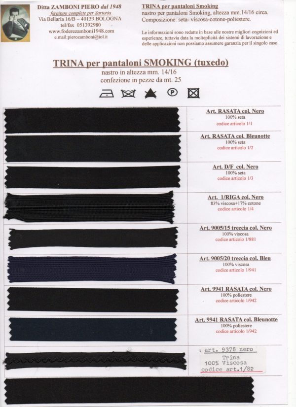 Trina pantaloni smoking, tuxedo, frac.